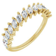 14k Yellow 3/4 Ctw Natural Diamond Anniversary Band