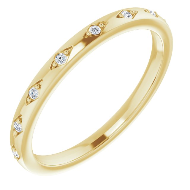14k Yellow .05 Ctw Natural Diamond Band Mounting
