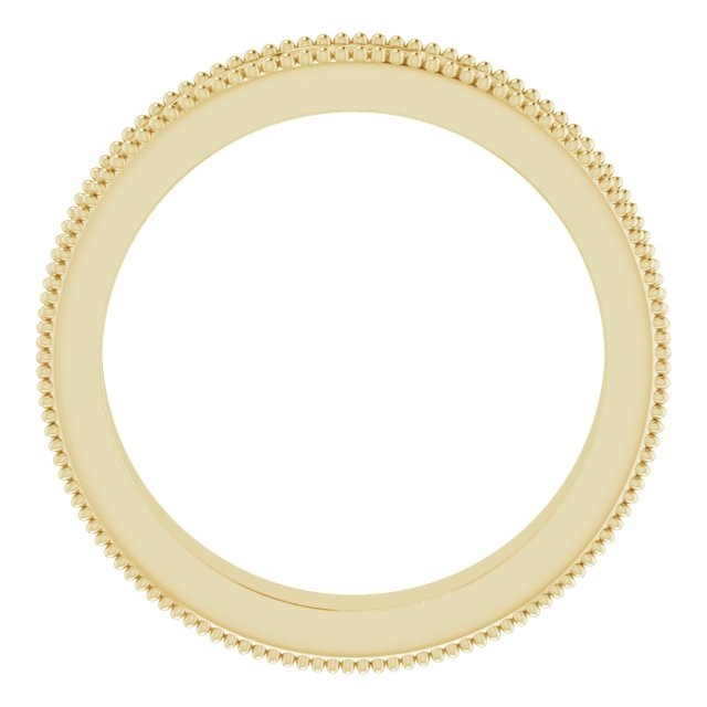 14k Yellow 4 Mm Sculptural Band Size 7