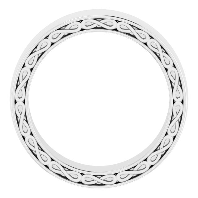 14k White 6 Mm Infinity-inspired Band Size 9