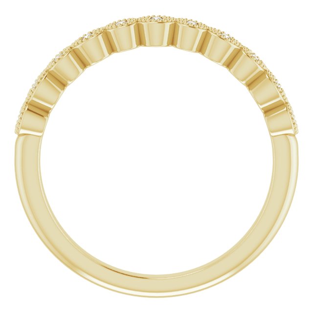 14K Yellow .05 CTW Natural Diamond Band for 7x5 mm Oval Ring