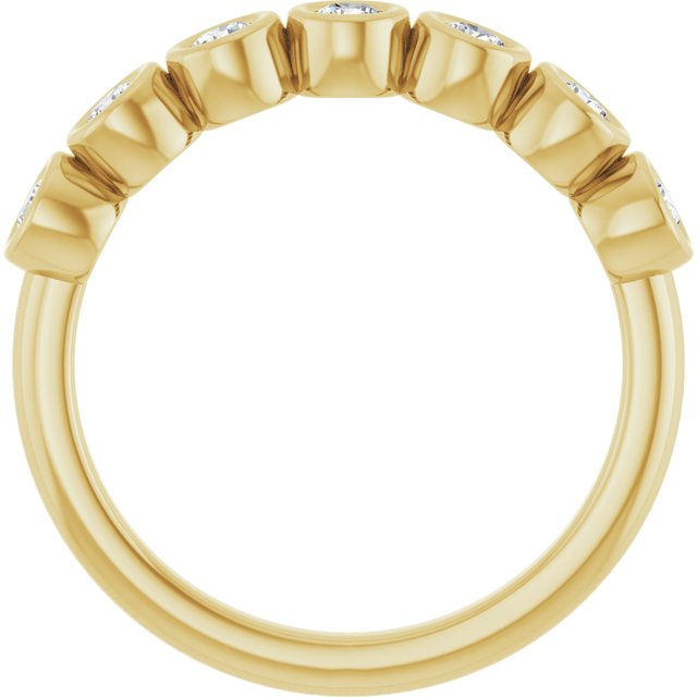 14k Yellow 3/8 Ctw Natural Diamond Anniversary Band