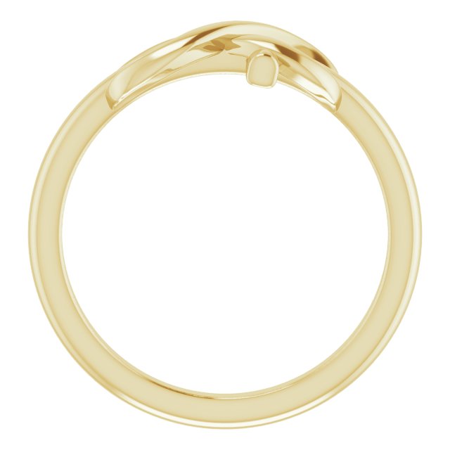 14k Yellow Infinity-inspired Cross Ring
