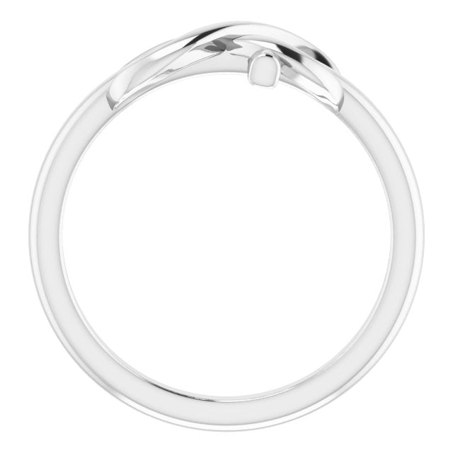 Sterling Silver Infinity-inspired Cross Ring