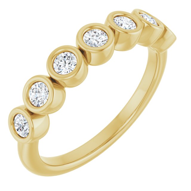 14k Yellow 3/8 Ctw Natural Diamond Anniversary Band
