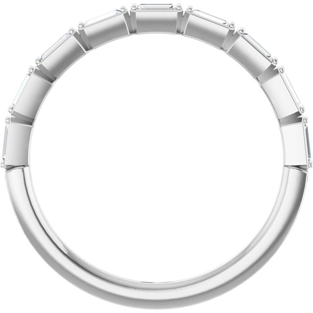 14k White 1/5 Ctw Natural Diamond Anniversary Band