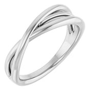Sterling Silver Criss-cross Ring