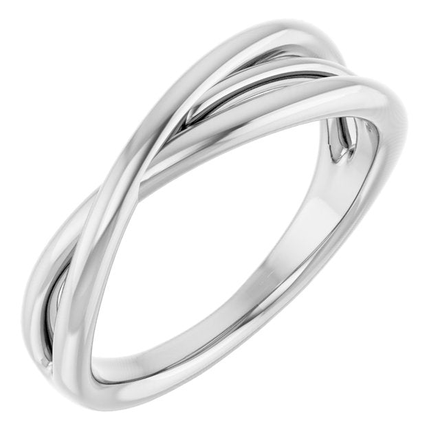 Sterling Silver Criss-cross Ring