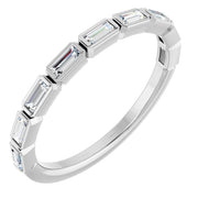 14k White 1/4 Ctw Lab-grown Diamond Anniversary Band