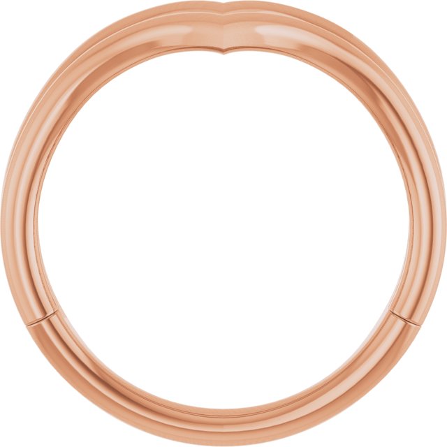 14k Rose Double V Ring