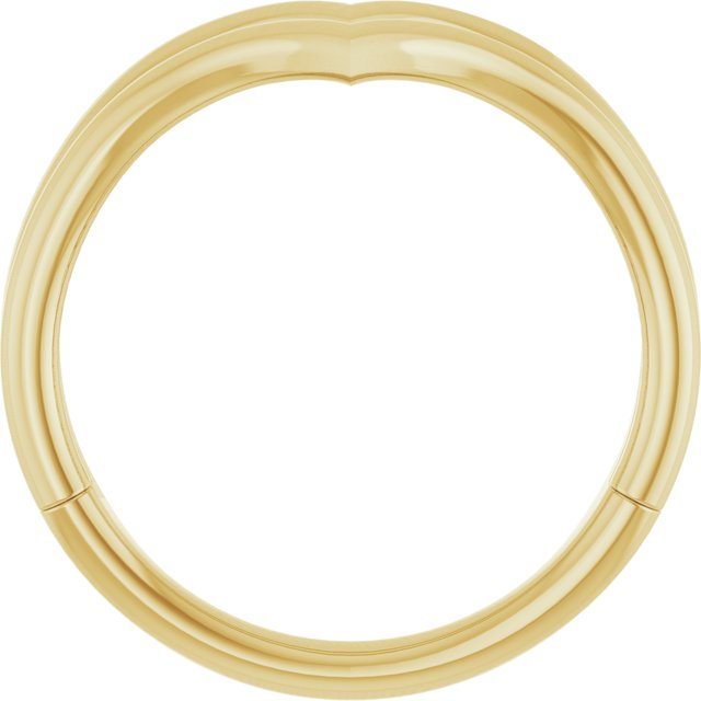 14k Yellow Double V Ring