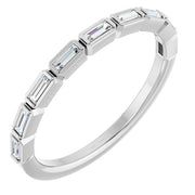 14k White 1/5 Ctw Natural Diamond Anniversary Band
