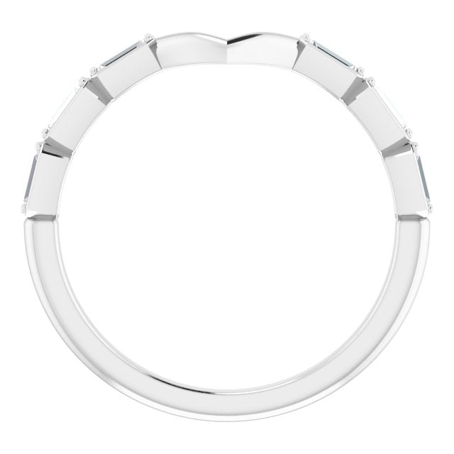 14k White 1/5 Ctw Natural Diamond Matching Band