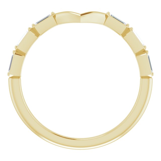 14k Yellow 1/5 Ctw Natural Diamond Matching Band