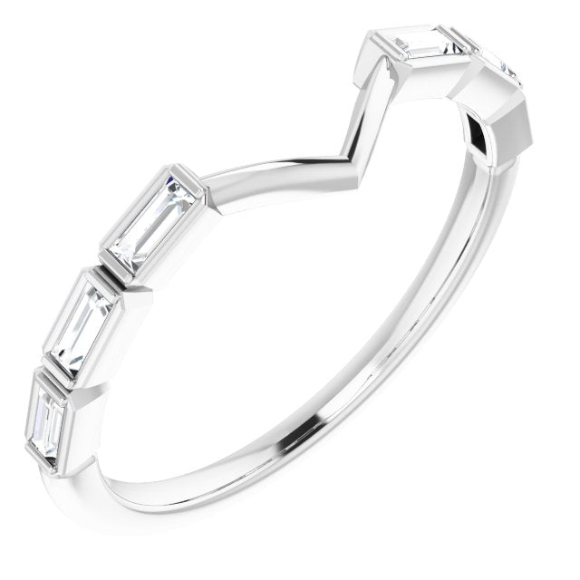 14k White 1/5 Ctw Natural Diamond Matching Band