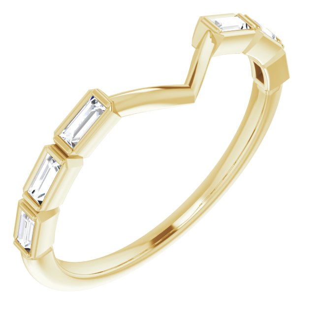 14k Yellow 1/5 Ctw Natural Diamond Matching Band