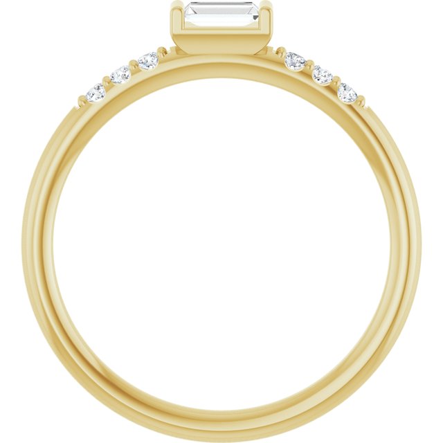14k Yellow 1/5 Ctw Natural Diamond Stackable Ring
