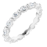 14k White 3/4 Ctw Natural Diamond Eternity Band Size 5