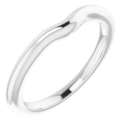 14k White Band For 4.1 Mm Round Ring
