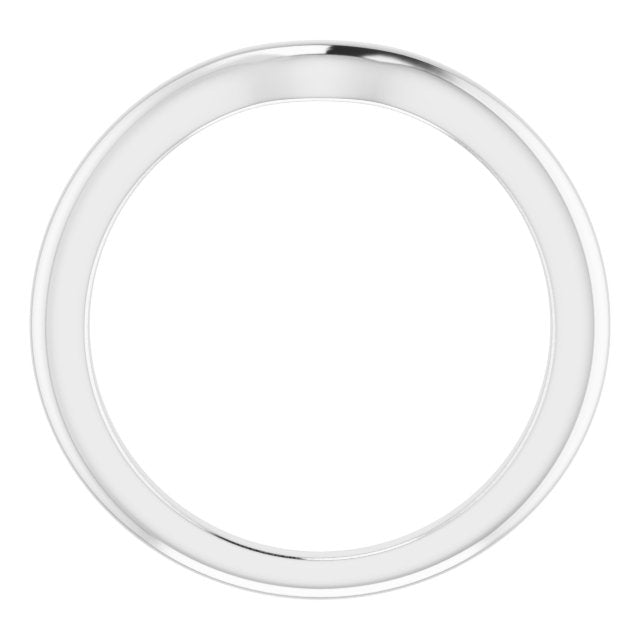 14k White Band For 4.1 Mm Round Ring