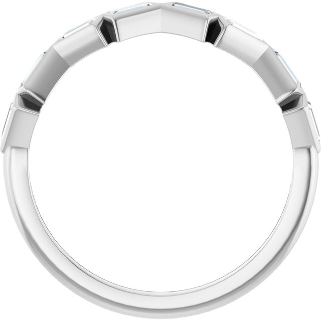 14k White 1/3 Ctw Natural Diamond Anniversary Band