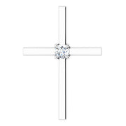 14k White .15 Ct Natural Diamond Pendant