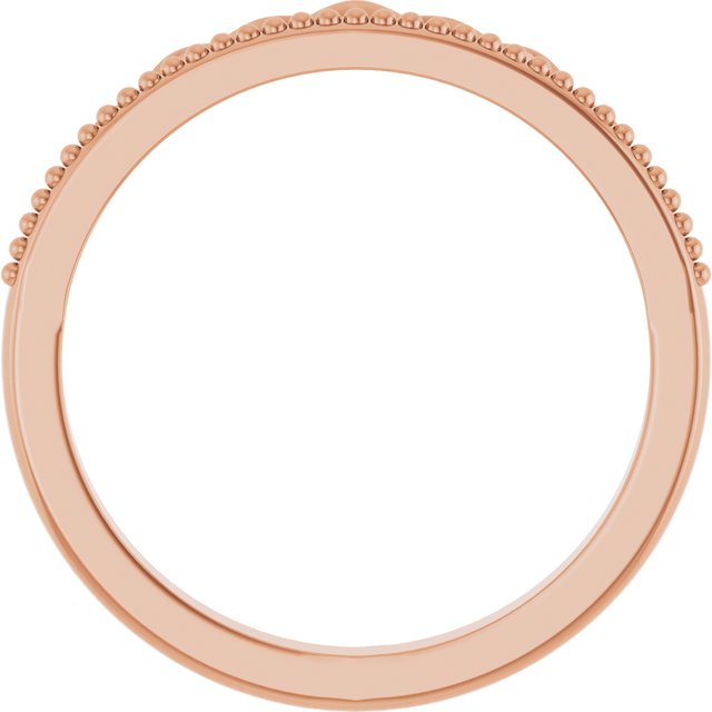 14k Rose Stackable Crown Ring