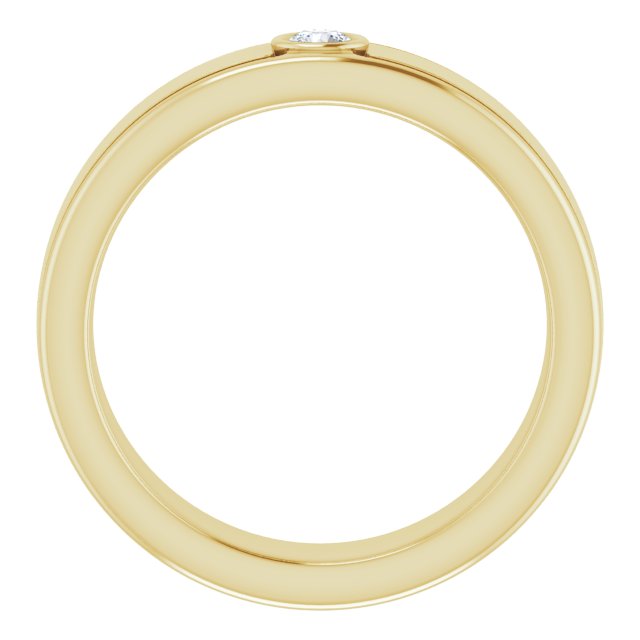 14k Yellow 1/10 Ctw Natural Diamond Band