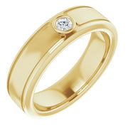 14k Yellow 1/10 Ctw Natural Diamond Band