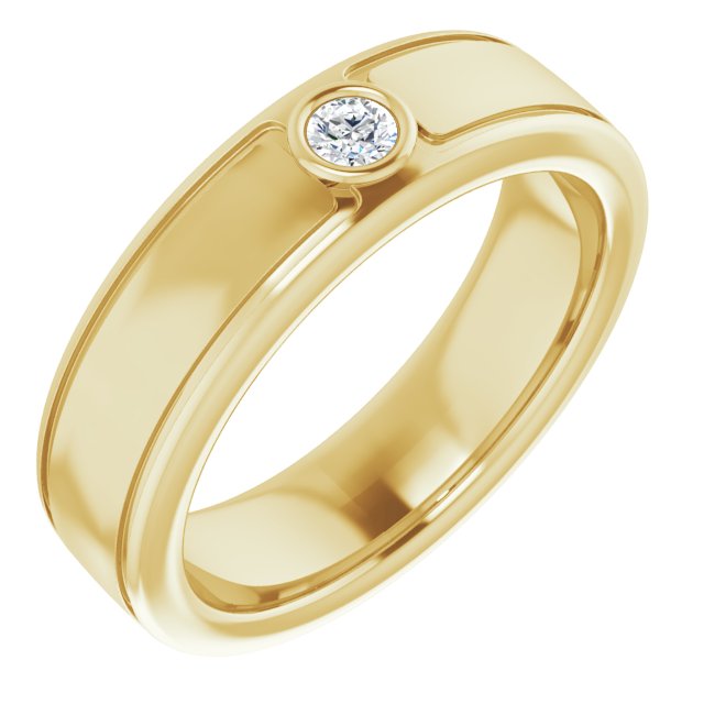 14k Yellow 1/10 Ctw Natural Diamond Band
