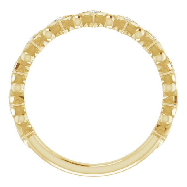 14k Yellow 1/10 Ctw Natural Diamond Stackable Ring