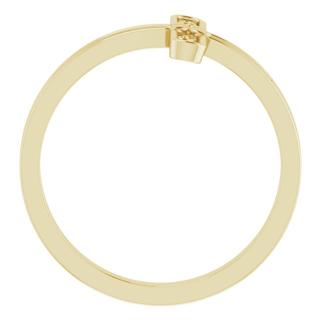 14k Yellow Sideways Cross Ring