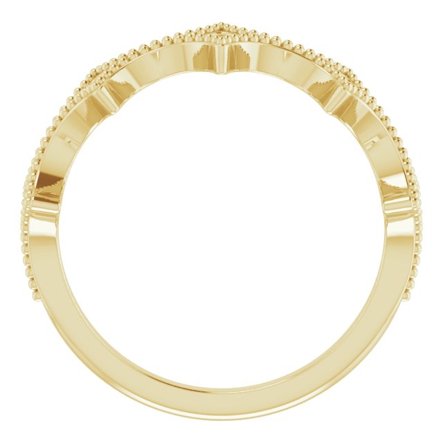 14k Yellow Stackable Geometric Ring