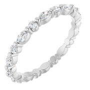 14k White 3/4 Ctw Natural Diamond Eternity Band Size 7