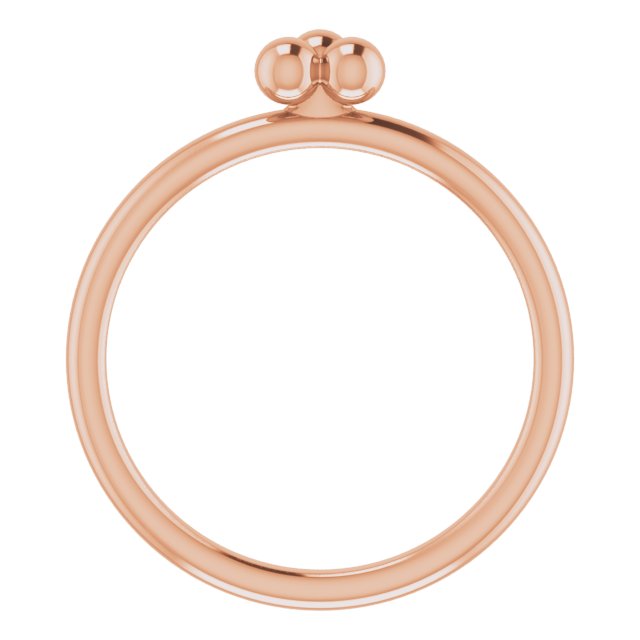 14k Rose Stackable Beaded Ring