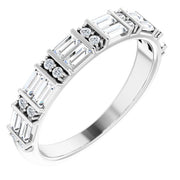 14k White 1/2 Ctw Natural Diamond Anniversary Band