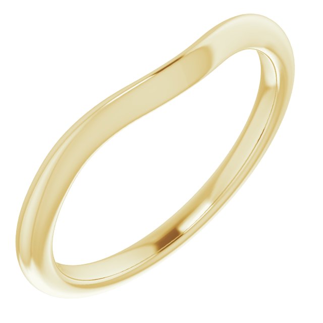 14k Yellow  7x5 Mm Oval Wedding Band