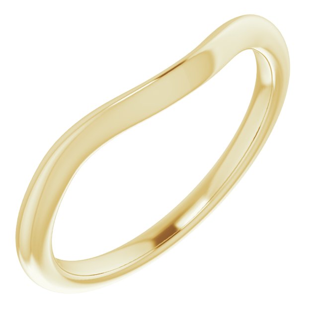 14k Yellow  9x7 Mm Oval Wedding Band