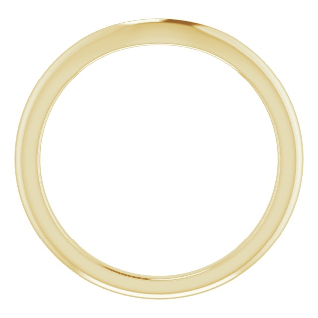 14k Yellow  7x5 Mm Oval Wedding Band