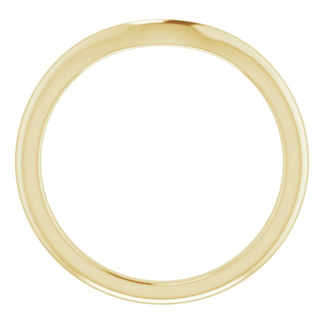 14k Yellow Band For 7x5 Mm Emerald Ring