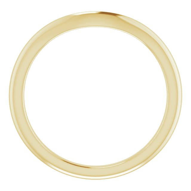 14k Yellow  8x6 Mm Oval Wedding Band