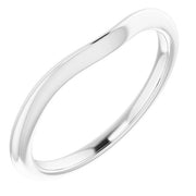 14k White  5.2 Mm Round Wedding Band