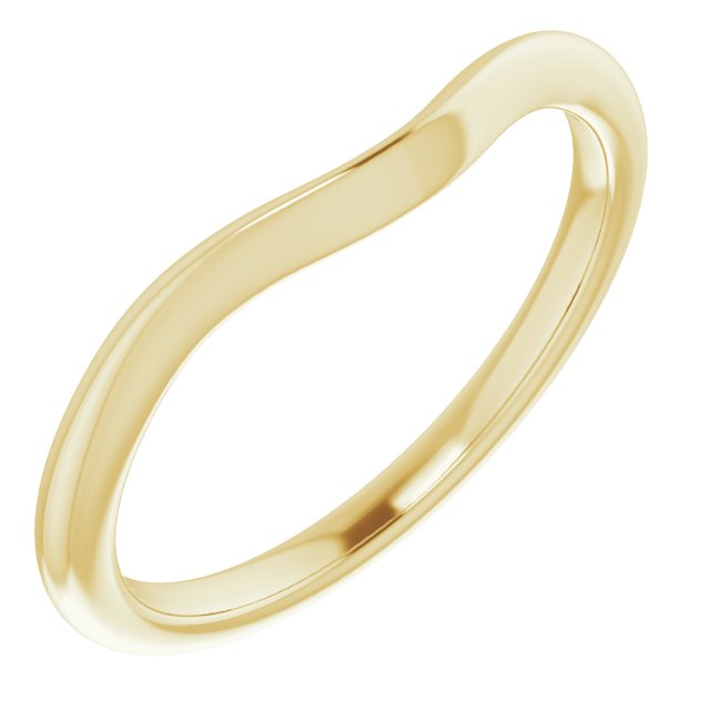 14k Yellow Band For 7x5 Mm Emerald Ring