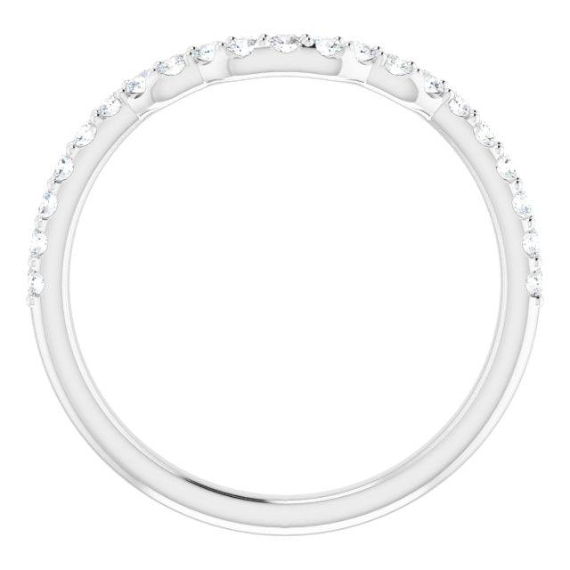 14k White 1/4 Ctw Natural Diamond Band