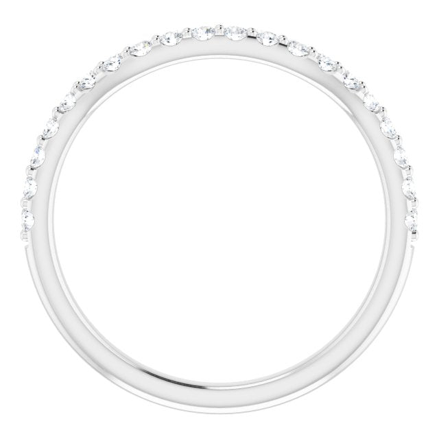 14k White 1/3 Ctw Natural Diamond Band