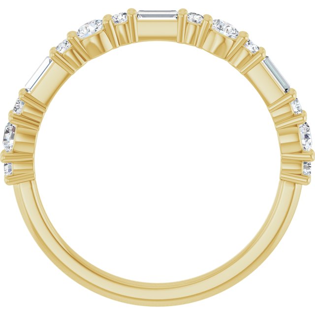 14k Yellow 3/8 Ctw Natural Diamond Anniversary Band