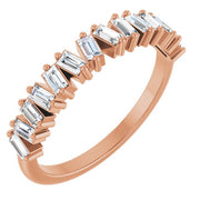 14k Rose 1/2 Ctw Natural Diamond Anniversary Band