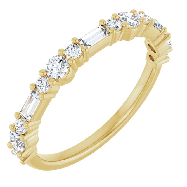 14k Yellow 3/8 Ctw Natural Diamond Anniversary Band