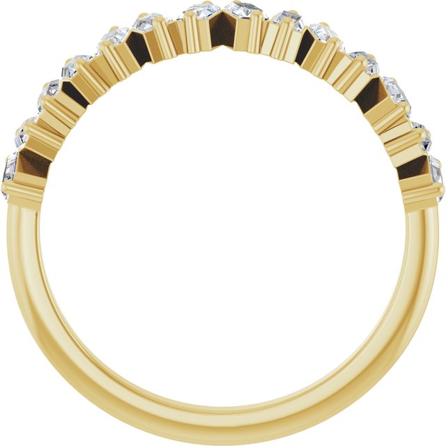 14K Yellow 5/8 CTW Natural Diamond Anniversary Band