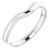 14k White Band For 7 Mm Round Ring